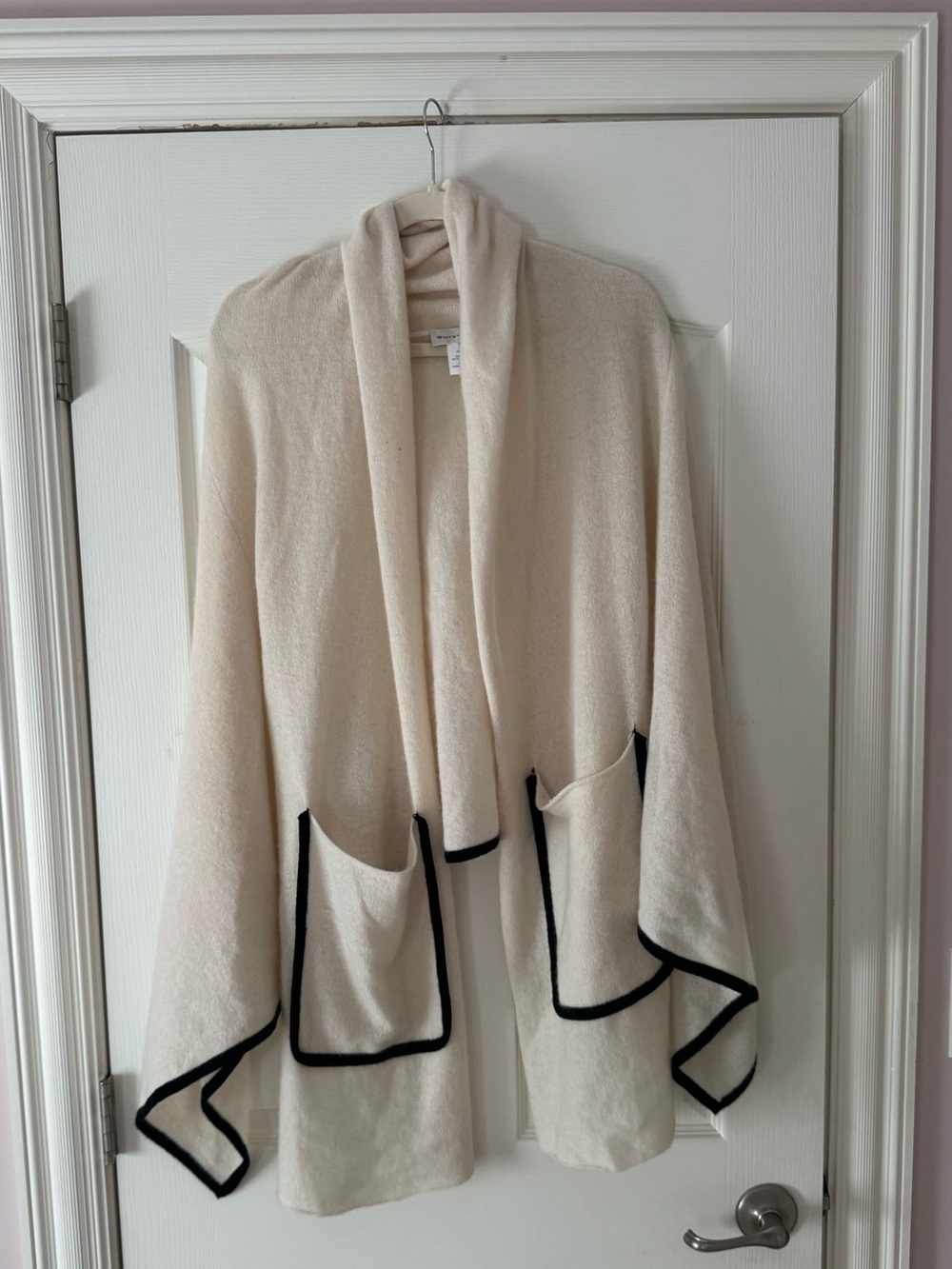 White + Warren Cashmere Pocket Shawl - cream